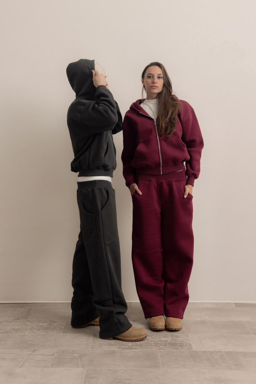 BORDEAUX ZIP HOODIE