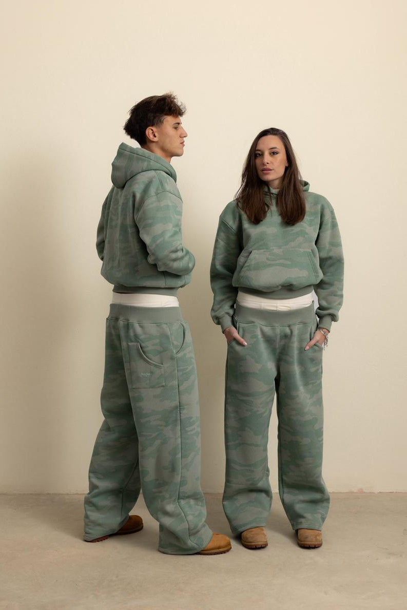 SAGE GREEN CAMO ZIP HOODIE