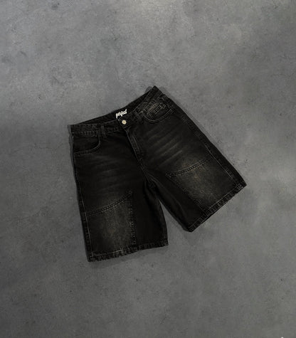 CARBON BLACK DOUBLE KNEE JORTS