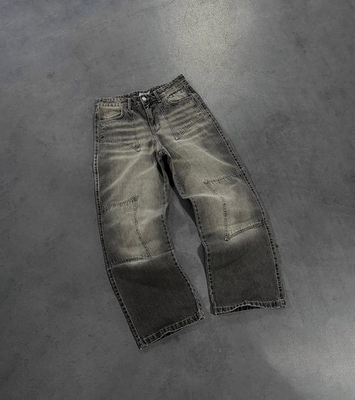 STORM GREY DOUBLE KNEE JEANS