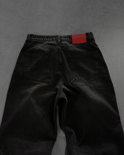 CARBON BLACK LINES DENIM JEANS