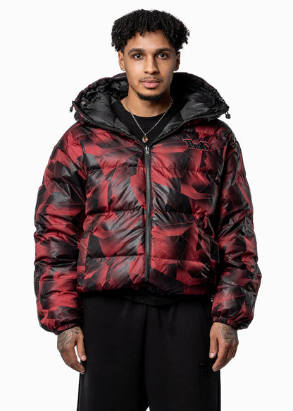 DOUBLE-SIDED PUFFER BLACK/RED