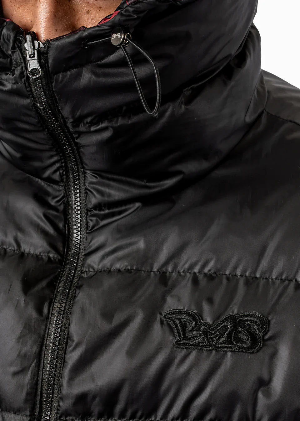 DOUBLE-SIDED PUFFER BLACK/RED