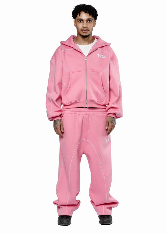 GREY LINE TRACKSUIT PINK